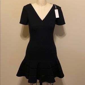 Rebecca Taylor SS STR Text black dress